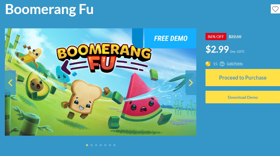 Boomerang Fu 回旋镖福特价！86% OFF，现价$2.99！@ Nintendo