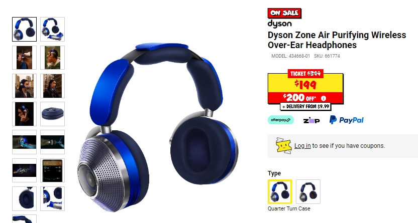 戴森空气净化无线耳机半价！现价$199！@ JB Hi-Fi