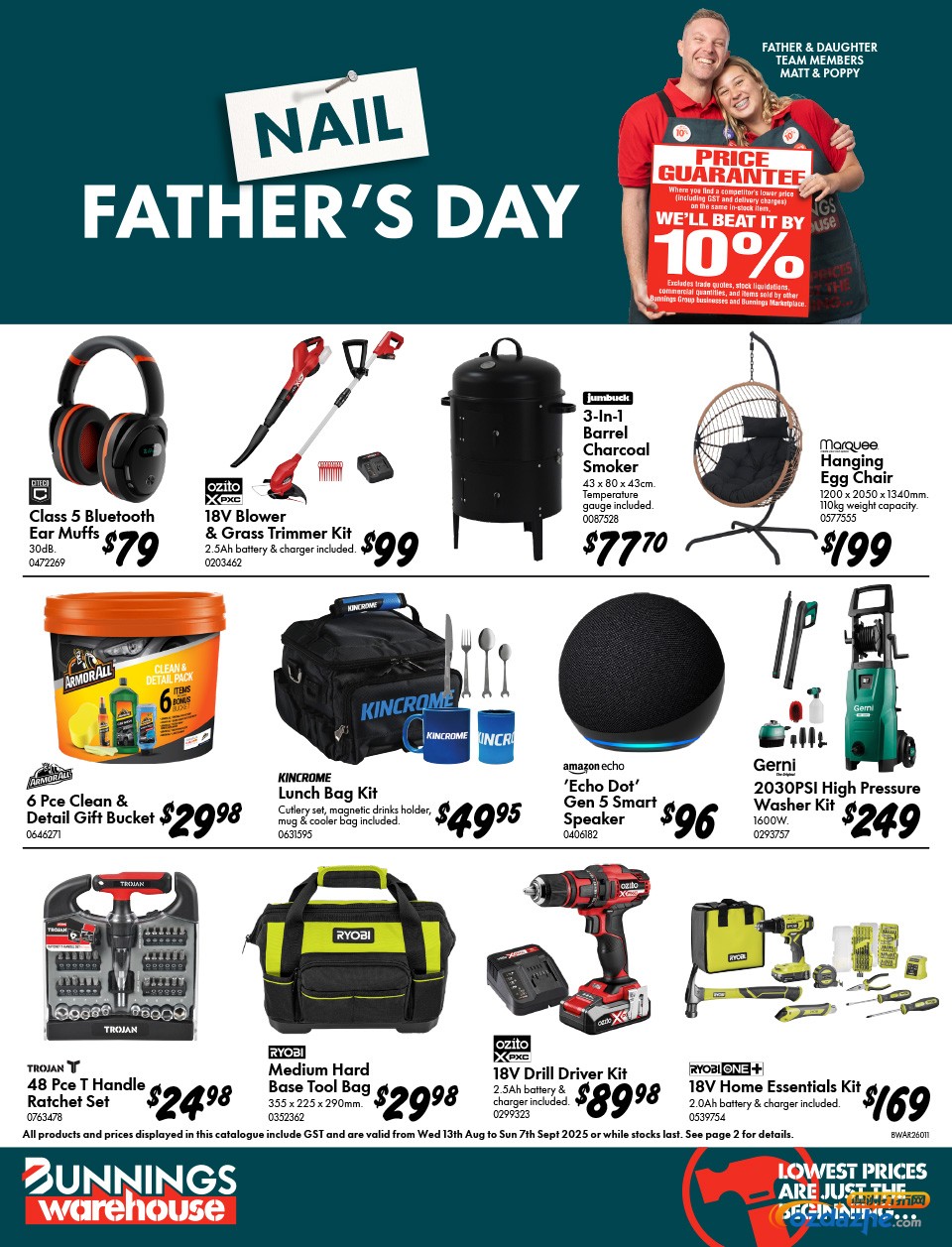 Bunnings 最新打折图表！8月13日-9月7日！